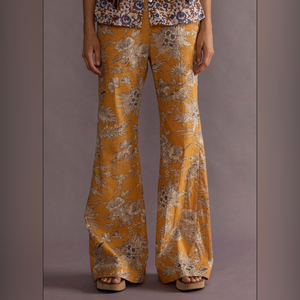 Alix of Bohemia Charlie Dijon Toile Pant Size Large